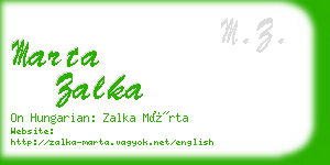 marta zalka business card